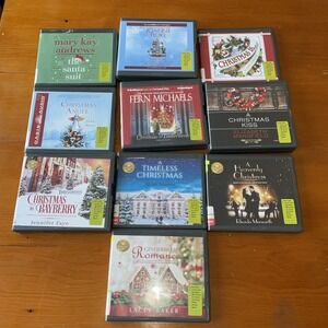 Lot Of 10 Christmas Audiobooks Romance Mystery Various Authors Hallmark CD Audio